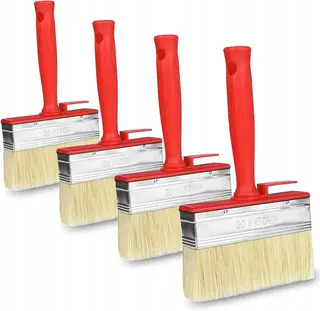 ZESTAW 4 PĘDZLI ŚCIENNYCH 120MM PŁASKIE FARBA LAZURA OIL