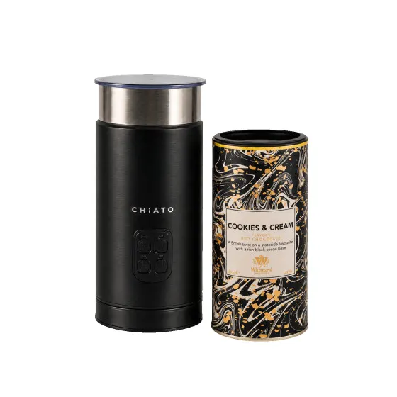 Zestaw spieniacza do mleka CHiATO milkPLAY i gorącej czekolady Whittard of Chelsea Luxury White