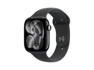 Smartwatch APPLE Watch Series 11 GPS, koperta 42mm z aluminium w kolorze onyksu, pasek sportowy czarnym - rozmiar S/M MEQT4MP/A
