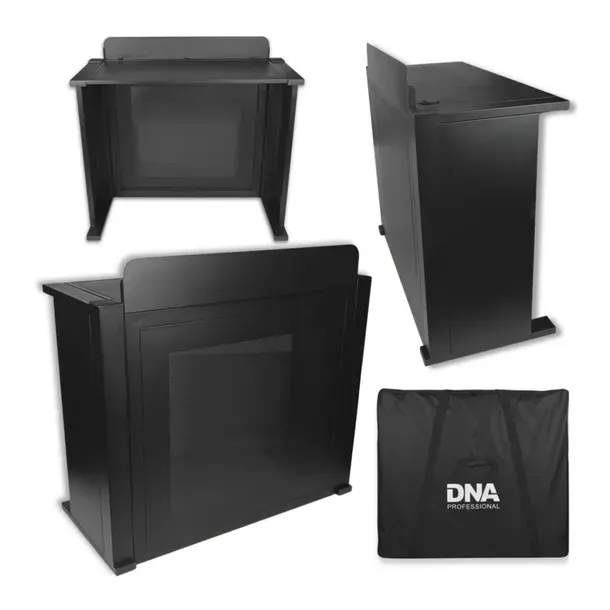 STÓŁ STANOWISKO DJ DNA DJ BOOTH MESH BK CZARNY STALOWY POKROWIEC DO 50KG
