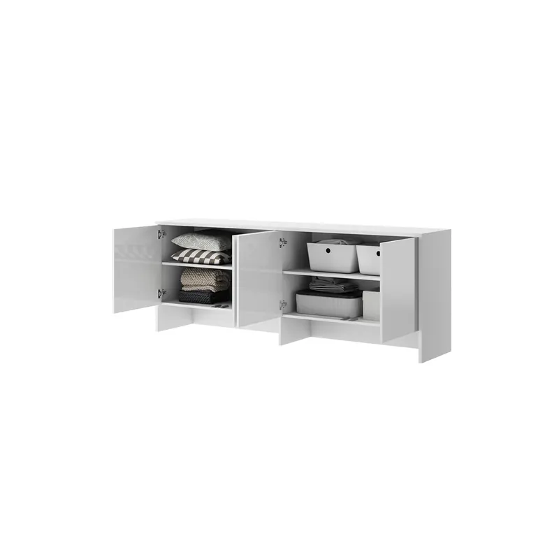 Nadstawka Bed Concept BC-10 do półkotapczanu BC-05 | 211x80X46 cm | Biały Połysk | Biały połysk nadstawka Lenart | elegancki dodatek | funkcjonalne rozwiązanie