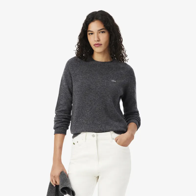 Lacoste Wełniany Sweter I Dzianina 3D Szary