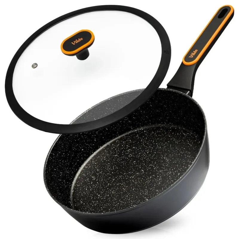 Patelnia granitowa ze szklaną pokrywką TERRUNA 28 cm