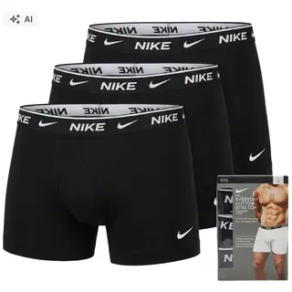 NIKE 3-PACK Bokserki Męskie Everyday Cotton Czarne Rozmiar S
