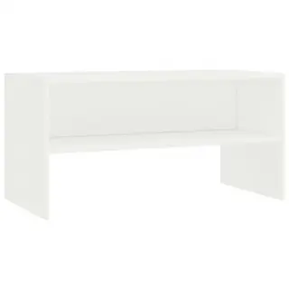 Szafka pod TV, biała, 80 x 40 x 40 cm, płyta wiórowa
