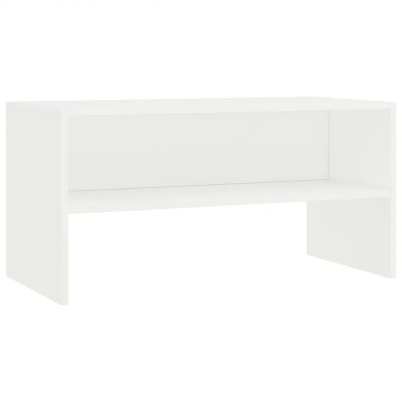 Szafka pod TV, biała, 80 x 40 x 40 cm, płyta wiórowa