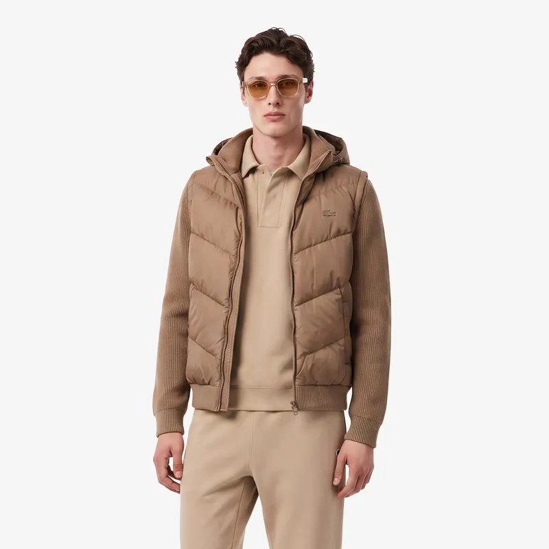 Lacoste Kurtka Męska Z Długim Rękawem Brązowa Brązowy