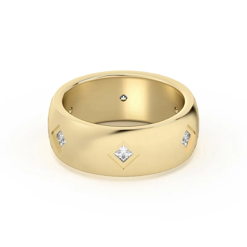 Diamentowa Obrączka Ślubna Laboratoryjny Diament 585 Żółte Złoto (14K)