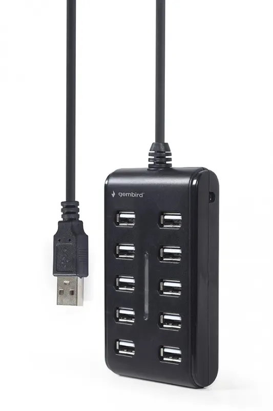 Gembird HUB USB 2.0 10-portowy czarny