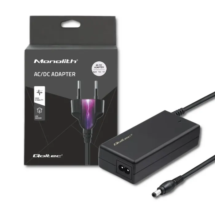 Qoltec Zasilacz sieciowy 84W | 12V | 7A | 5.5*2.5