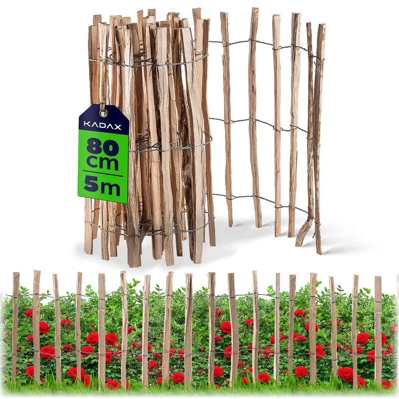 Płot ogrodowy leszczynowy Karo 500 x 80 cm (7-9 cm)