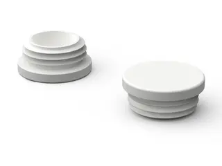 Zaślepka do profili okrągłych D-15mm, 4,5mm-5,0mm, kolor biały