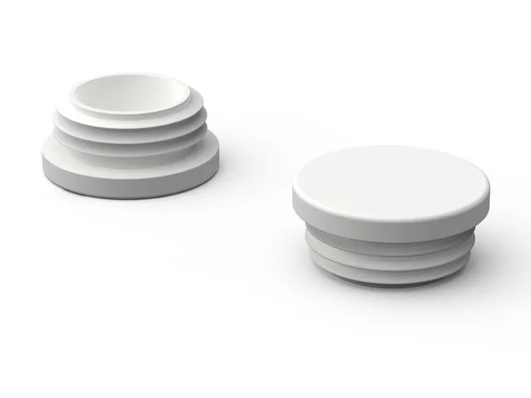 Zaślepka do profili okrągłych D-15mm, 4,5mm-5,0mm, kolor biały