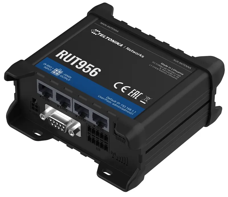 TELTONIKA Router LTE RUT956 (Cat 4), 2G, GNSS, WiFi