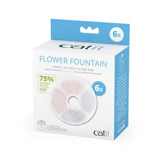 Catit 2.0, poidełko fontanna Flower - Zestaw filtrów TRIPLE ACTION Filter (bez ramki, 6 szt.)