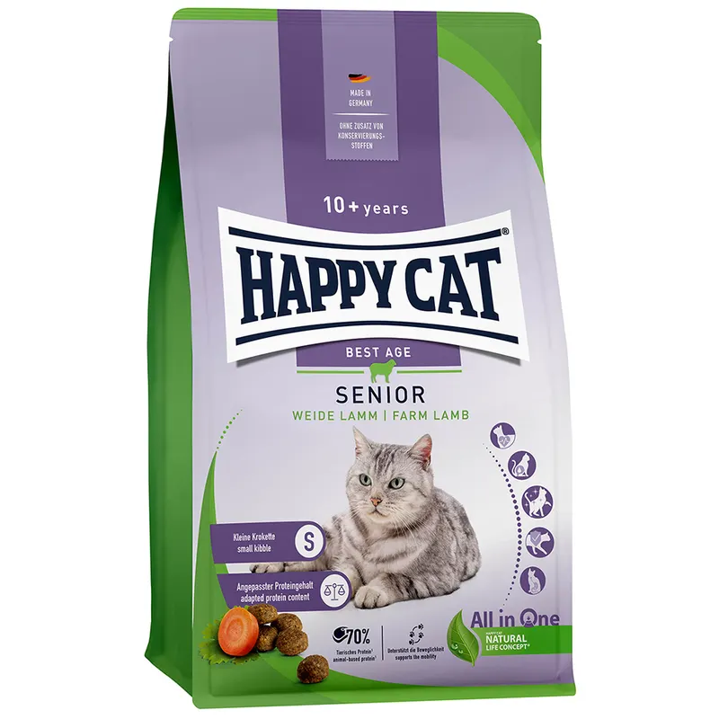 Happy Cat Senior, jagnięcina z pastwiska - 4 kg