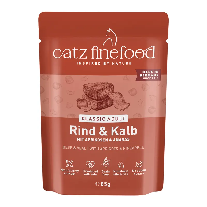 catz finefood, 8 x 85 g - Wołowina i cielęcina