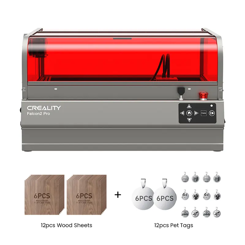 Creality Falcon2 Pro 40W Laser 12 arkuszy drewna 12 tagów dla zwierząt