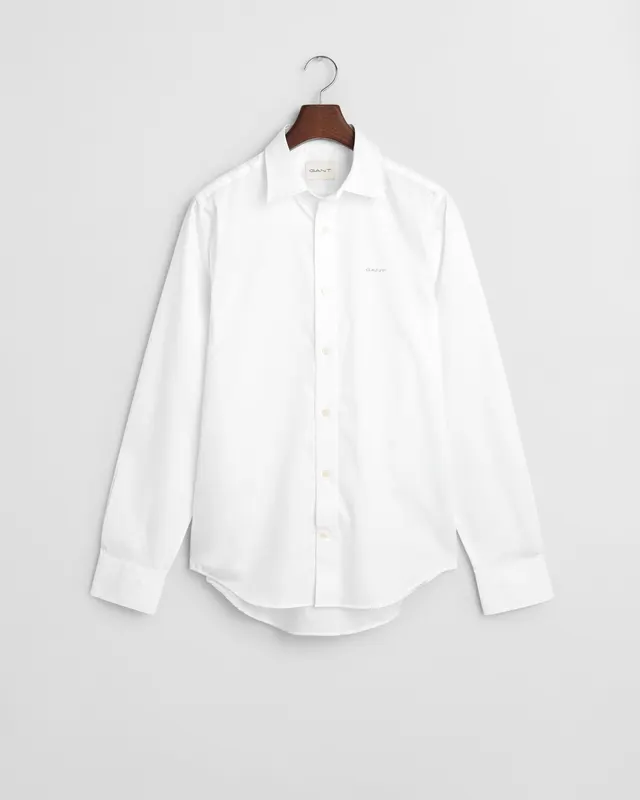 Gant Bawełniana Koszula Męska Slim Fit Biała