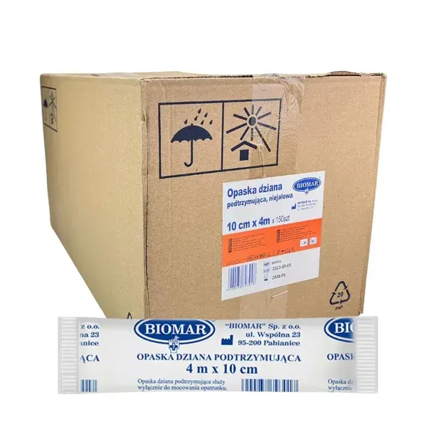 BANDAŻ OPATRUNKOWY OPASKA DZIANA PODTRZYMUJĄCA ZARYS 10CM X 4M 150 sztuk