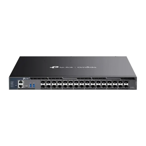 TP-LINK Przełącznik zarządzalny SX6632YF agregujący L3 Omada, stackowalny, 26 slotów SFP+ 10G, 6 slotów SFP28 25G