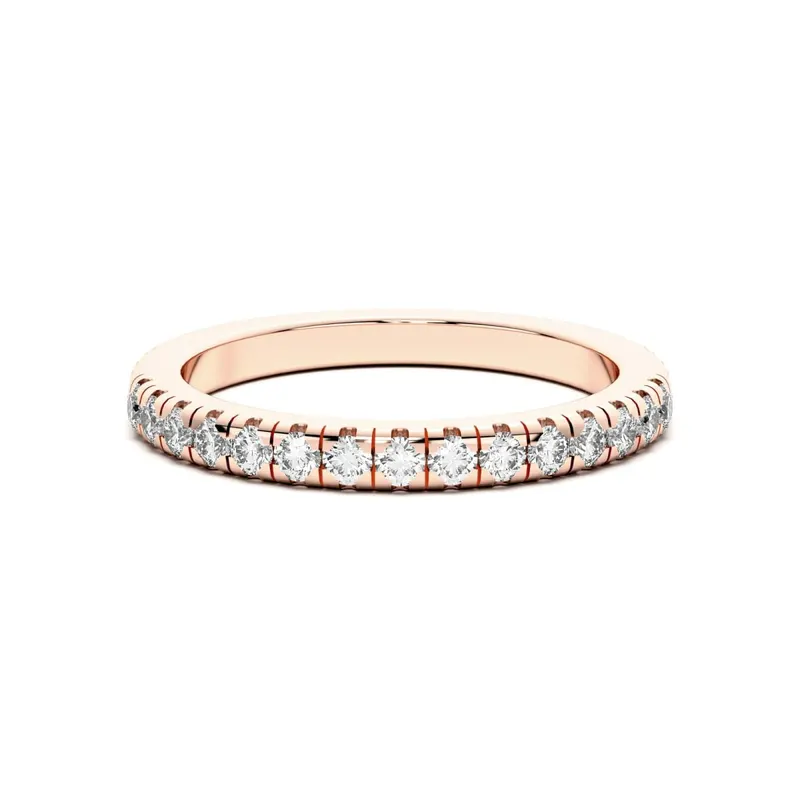 Obrączka Ślubna Manhattan Bold Laboratoryjny Diament 585 Różowe Złoto (14K)