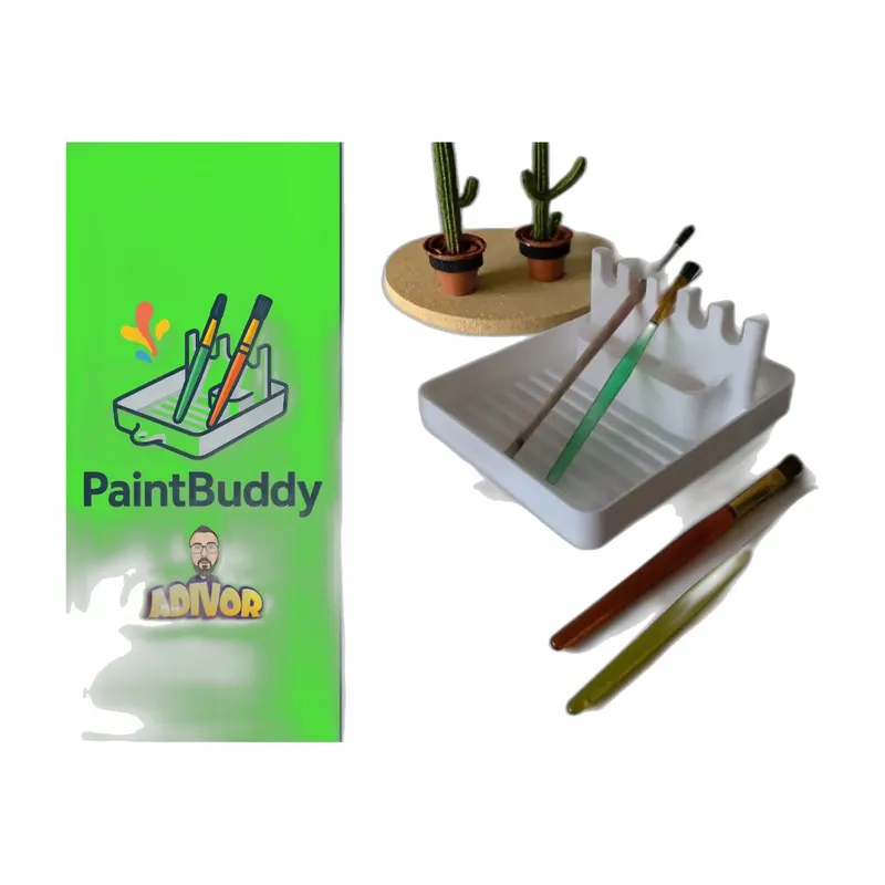 Organizer na pędzle Paint Buddy - myjka i stojak do pędzli