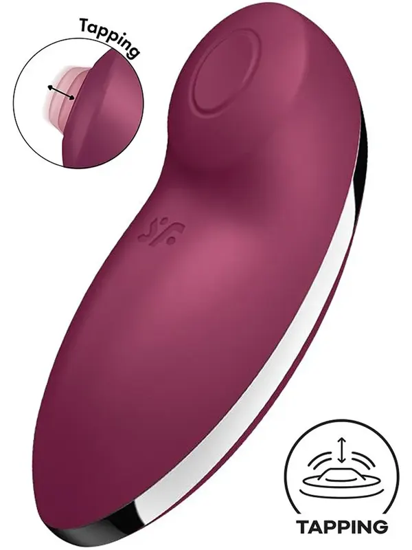 Satisfyer Tap & Climax 2 Vibrator Red