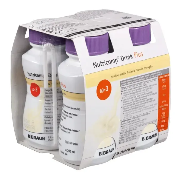 NUTRI comp DRINK+ 4szt. x 200ml/300kcal - wanilia proteiny omega3 witaminy