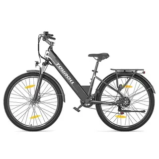 Touroll J1 ST Rower elektryczny trekkingowy, silnik 250 W i akumulator 15,6 Ah, zasięg 100 km – Czarny