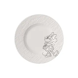 Villeroy & Boch Manufacture Rock Blanc Mickey Mouse Talerz śniadaniowy / deserowy, 21,7 cm