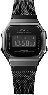 Czarny zegarek na bransolecie mesh Casio Vintage Unisex A168WEMB RETRO