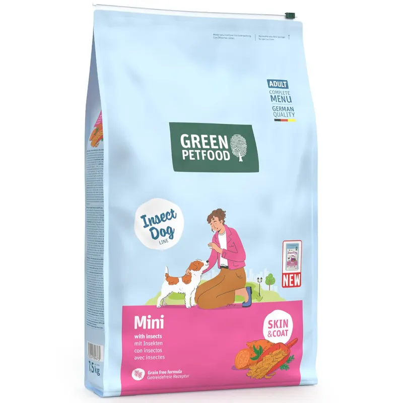 Green Petfood Mini, z owadami - 7,5 kg