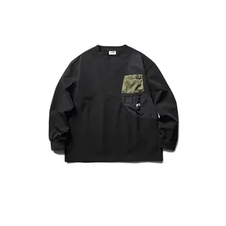 Outdoor Functional Quick Drying Pocket Round Neck Retro Japanese Cityboy Casual Men's Loose Long Sleeved T-shirt