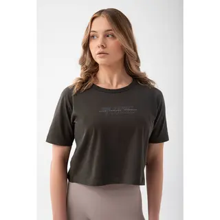 Grafitowy T-shirt damski TW BASIC TRECGIRL T-SHIRT 197 GRAPHITE - L