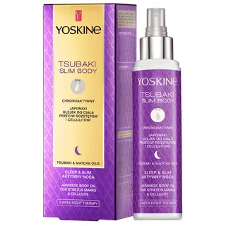 Yoskine Tsubaki Slim Body suchy olejek do ciała na rozstępy z olejem Tsubaki, matchą, witaminą C i witaminą E 100 ml