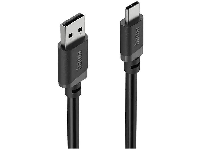 Kabel do szybkiego ładowania HAMA USB-A USB-C 2m Czarny