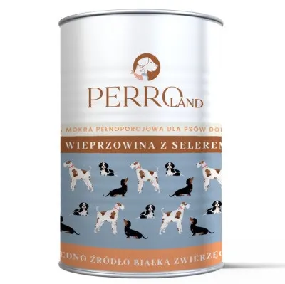 PERRO Wieprzowina z selerem Mono - mokra karma dla psa - 400g