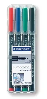 Foliopis Lumocolor Permanent F 0,6 4 Kolory Etui