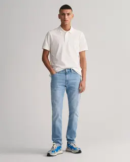 Gant Spodnie Jeansowe Męskie Extra Slim Fit Niebieskie
