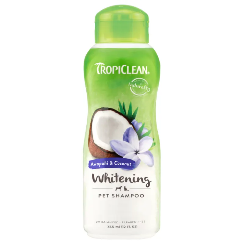 TropiClean Awapuhi Coconut Whitening szampon dla zwierząt domowych - 355 ml