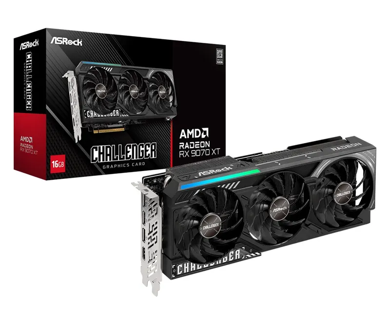 ASRock Karta graficzna Radeon RX 9070 XT CHALLENGER 16GB GDDR6 256bit 3DP/HDMI