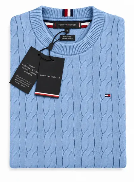 Tommy Hilfiger Sweter Męski Regular fit Gruby roz. M