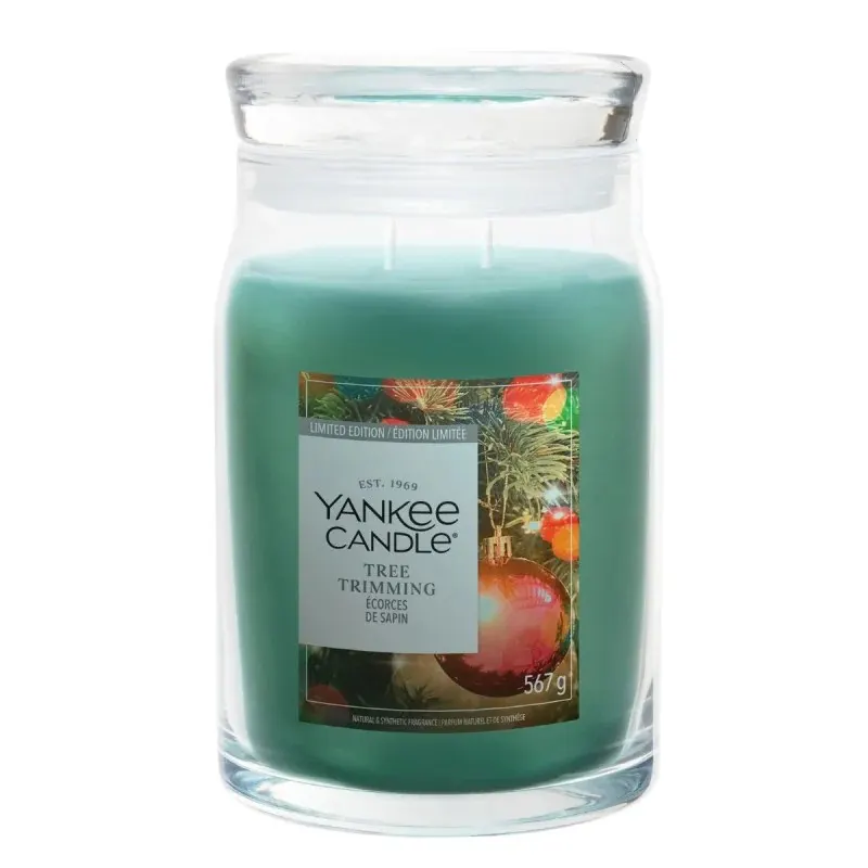 Yankee Candle Signature Świeca w Dużym Słoiku z Dwoma Knotami Tree Trimming