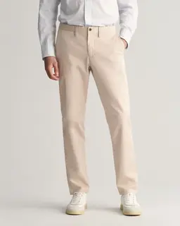 Gant Spodnie Męskie Slim Fit Kremowe
