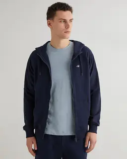 Gant Bawełniana Bluza Męska Z Kapturem Regular Fit Granatowa