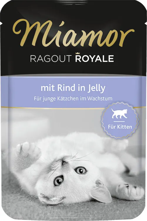MIAMOR Ragout Royale Kitten wołowina - mokra karma dla kota - saszetka 100 g