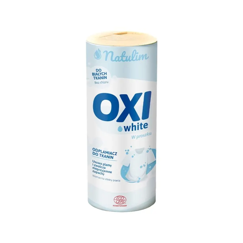 Natulim, OXI white, Ekologiczny odplamiacz w proszku, do białych tkanin, 0,5 kg