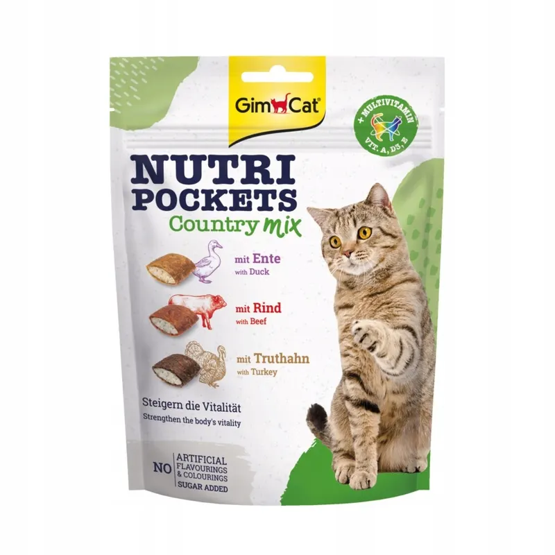 GIMCAT Nutri Pockets Country mix – przysmak dla kota – 150g