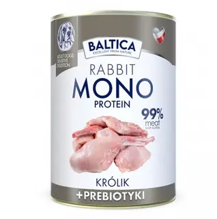 BALTICA Nutraceutic Mono Królik z prebiotykami - mokra karma dla psa - 400g